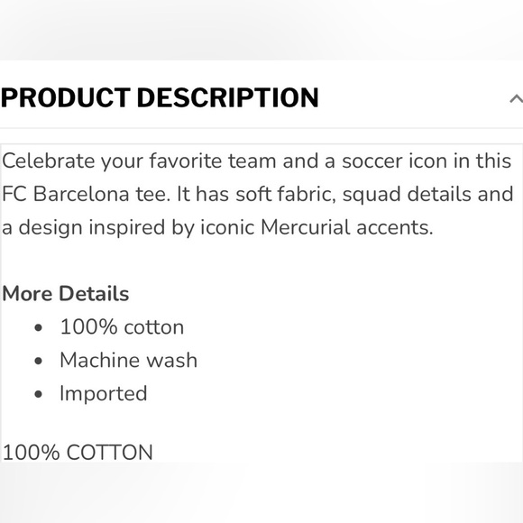 BNWOT Nike Barça Short Sleeve Tee - Picture 5 of 16